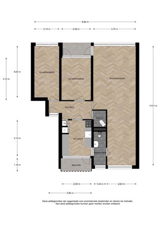 Floorplan - Wielingenstraat 65, 7417 CR Deventer